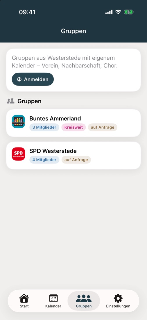 Gruppen aus der Gemeinde